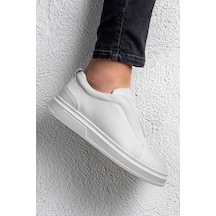Ducavelli Espo Erkek Hakiki Deri Sneaker, Lastikli Sneaker, Hakiki Deri Sneaker, Erkek Sneaker Beyaz