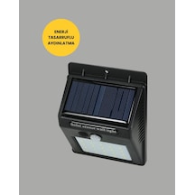 Su Geçirmez Ip65 20 Led Solar Sensörlü Bahçe Ve Veranda Aydınlatma Siyah