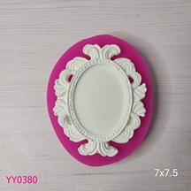 Yy0380 Kenarları Desenli Elips Çerçeve Silikon Kalıp