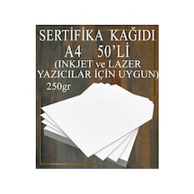 A4 Sertifika Kağıdı Kalın 50 Adet Gramajlı Fotokopi Kağıdı 250 Gr Tüm Yazıcılara Uyumlu 21x29.7