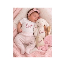 P&m Gift Shop İsme Özel Yenidoğan Bebek Seti Premium Pembe
