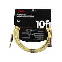 Fender Deluxe Series Instrument Cable Tweed Açılı - 3 Metre Enstr