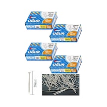 Toplu İğne 20 Gr 28 Mm 4 Paket Yaklaşık 600 Adet Nikel Kaplı Toplu İğne Düğün Nişan Takı İğnesi Okul Ofis Büro