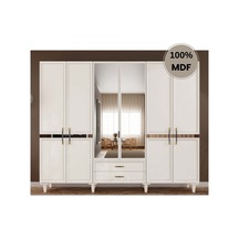 Kardelen 6 Kapak Mdf Ayaklı Tasarım Gardırop Aytaşı
