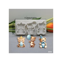 Yy6056 Üç Sevimli Bebek Ayıcık Silikon Kalıp