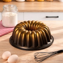 Porsima 4397 Granit Döküm Dilim Kek Kalıbı Gold Siyah 24cm Gold - Siyah