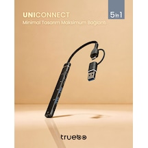 Truebo Uniconnect 5 İn 1 Usb + Type-c Hub