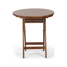 Kl Bahçe Buzludja Masa 90 Cm Kahverengi