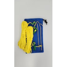Sarı 20 M Polyester İp + 2  + 6 Ad Gergi Aparatı + Çanta Sarı