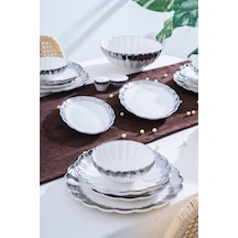 Acar Marlene 6 Kişilik 29 Parça Silver Yemek Takımı Beyaz/silver