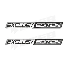 Exclusiv Edition Long 3 Boyutlu Damla Sticker Siyah