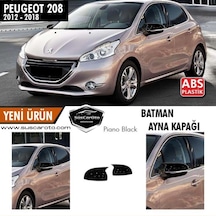 Peugeot 208 2012-2018 Batman Yarasa Ayna Kapağı Piano Black Abs
