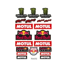 Sticker Seti Racing Redbulli Tasarımlı Grenaj Kaplama 02 Nötr