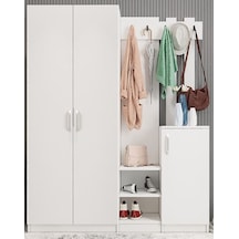 Teos Portmanto Vestiyer Beyaz180 CM