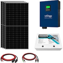 4x600w Topcon Güneş Paneli 4.2kva İnverter 25.6v 105ah Lityum Bataryalı Hazır Solar Enerji Paketi