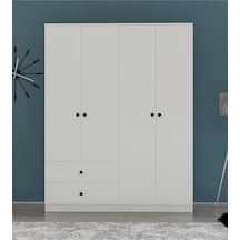 Metalia Metalia Gm 077 Novado Düğme Kulplu 4 Kapı 2 Çekmeceli Gardırop