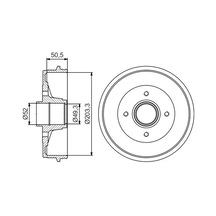 Renault Clio 1 Fren Kampanasi 2000-2008 Bosch 0986477210 2adettir