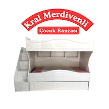 Kral Merdivenli Çocuk Ranzası