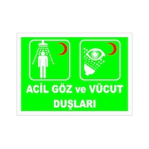Acil Göz Ve Vücut Duşları Levhası Levha 50x70 Cm Dekota 3 Mm