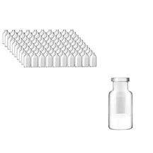 Borox Cam Şişe 10ml - Crimp Vial Nd20 - Şeffaf - Dibi Düz - Kapaksız - 100 Adet Toptan