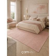 Eko Halı Zen 01 Pink Hav Toz Vermez Yumuşak Dokulu Salon Halısı Oturma Odası Halısı Yatak Odası Halısı Çocuk Odası Halısı Koridor Halısı Mutfak Halısı Modern Makine Halısı Pembe