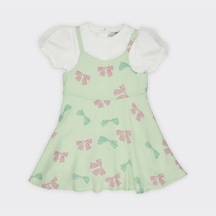 Kız Çocuk Desenli İki Parçalı Elbise 2411gb26041-4339 001