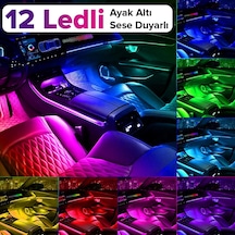 Bmw M Serisi Uyumlu 12 Ledli Ayak Altı Sese Duyarlı Led