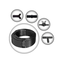 16mm DAMLAMA BORUSU 20cm DELİKLİ 400 m 4 LİTRE DAMLAMA BORUSU VE MALZEMELERİ HAZIR PAKET