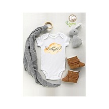 Babylimon Unisex Angel Melek Desenli Organik Kısa Kol Çıtçıtlı Bebek Body Beyaz - 106140221 Beyaz