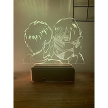 Attack On Titan Mikasa - Eren 16 Renk Gece Lambası