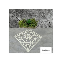 Dekoratif Mobilya Kare Süs Beyaz 24x24 Cm Karışık