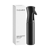 Tıcaro 300 Ml Sürekli Püskürtmeli Boş Sprey Şişesi, 360 Püskürtme, Siyah