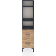 Arges Dolap 3 Raflı 2 Çekmeceli 44x30x182 Antrasit-çam Antrasit