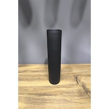 Silindir Cam Vazo Mat Seri 27 Cm Yükseklik 7.5 Genişlik Yeni Model Seri Siyah