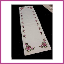 Gees Global Kanaviçe Runner Dijital Baskılı 40x140cm Gbzs Çok Renkli