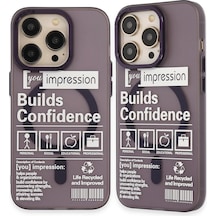 Newface - 876 - Apple iPhone Uyumlu 14 Pro Kılıf Apollo Magneticsafe Desenli Kapak - Apollo Mor - Aconcept - - 6