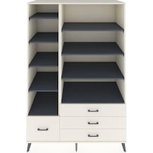 Kronos Dolap 9 Raflı 4 Çekmeceli 132x59x195 Aytaşı-antrasit/... Aytaşı