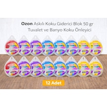 Ozon Askılı Koku Giderici Blok 50 Gr Tuvalet Ve Banyo Koku Önleyici 12 Adet