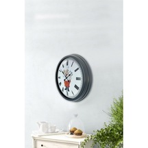 Salon Ofis Mutfak Aşçı Duvar Saati Alüminyum Çerçeve 40 Cm (515012851)