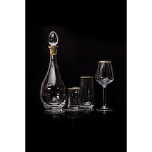 Extra Decostyle Gold 61 Parça 12 Kişilik Cam Bardak Seti Altın