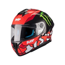Mt Helmets Targo S Piqueras B5 Kapalı Kask Kırmızı - Siyah