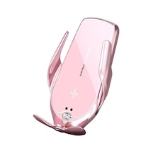 Wisdomselect Dönen Hava Çıkışı Araba Cep Telefonu Tutucusu Kablosuz Şarj Çok Fonksiyonlu Açık Pembe Yok Havalandırma T09oko