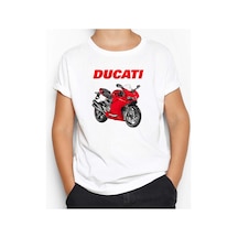 Zepplin Giyim Ducati 959 Beyaz Çocuk Tişört Beyaz
