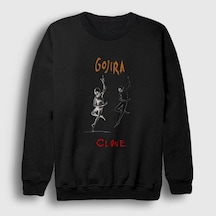 Presmono Unisex Clone Gojira Sweatshirt Siyah