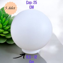5 Adet 25'lik Karpuz, Birinci Kalite Pvc Glop, Bahçe Aplikleri Yedek Parçası, 25 Cm Çapında Pvc Küre Beyaz