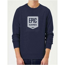 Epic Games Fortnite Baskılı Indigo Erkek Örme Sweatshirt