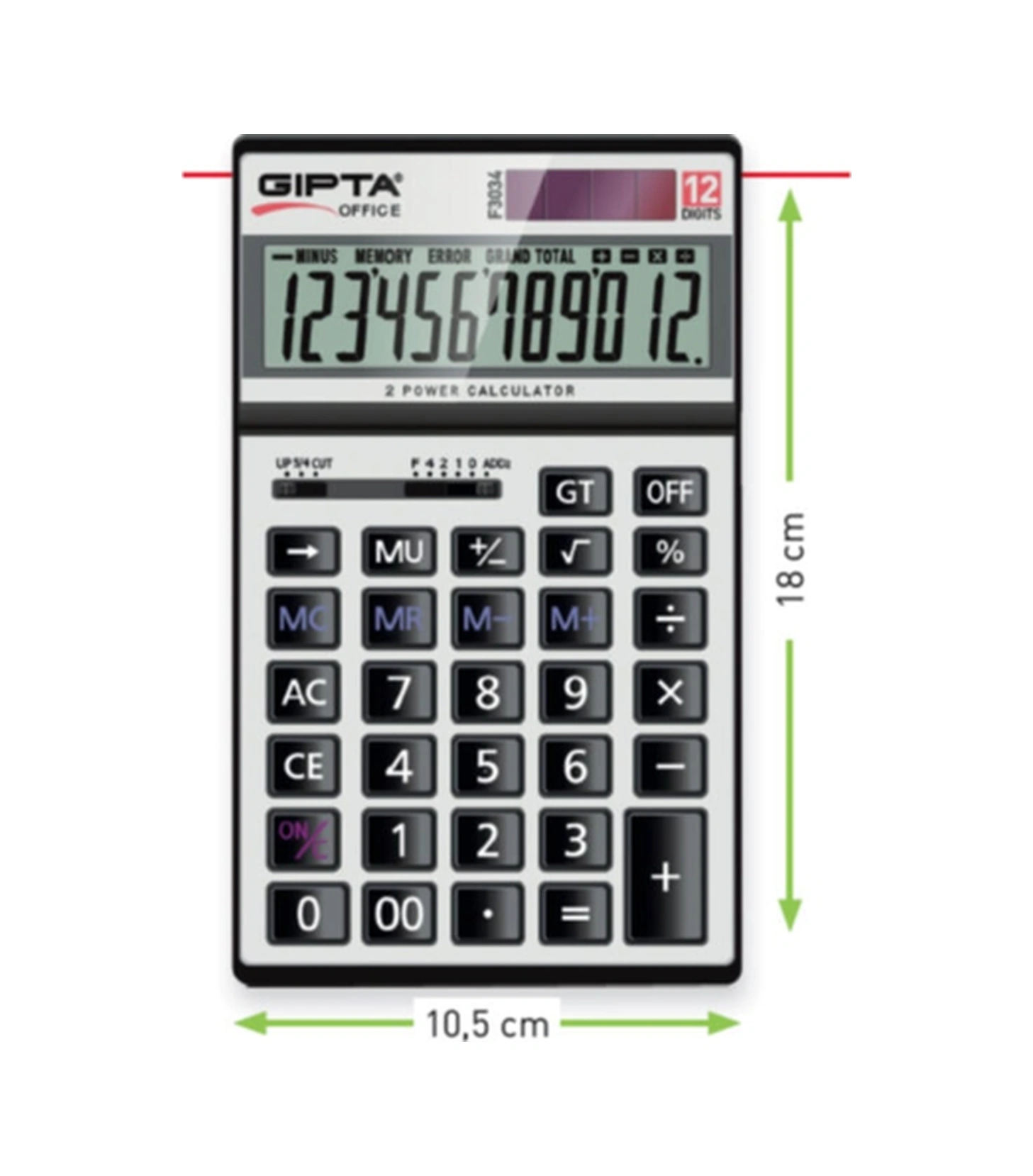 Hesap Makinası 12 Digit Masa Tipi F3034 Diğer