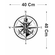 Pusula Ve Çapa Sticker - Araba Oto Motosiklet Karavan Cam Araç Sticker - 00188 40x40 Cm
