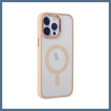 Buradabulabilirsin Apple iPhone 14 Pro Max Uyumlu Kılıf Room Magneticsafe Silikon - Pudra Bbz
