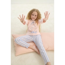 Sevim Kız Çocuk Uzun Kol Pembe Pijama Takım C4t0n7o8 001